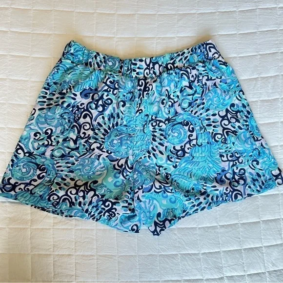 NWT Lilly Pulitzer MYLEE Tie Front Skort  in Light Aqua SPRITZ Size 00 Ret.$78 - Picture 5 of 7